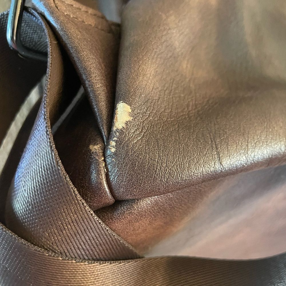Cluci Faux Leather Vegan Leather Brown Women’s Backpack - Picture 9 of 16